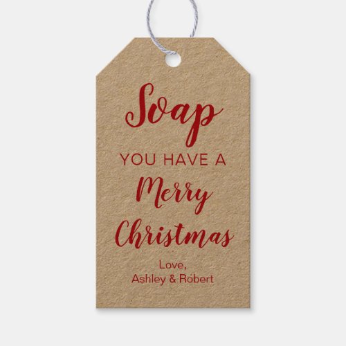 Soap You Have a Merry Christmas Gift Tags