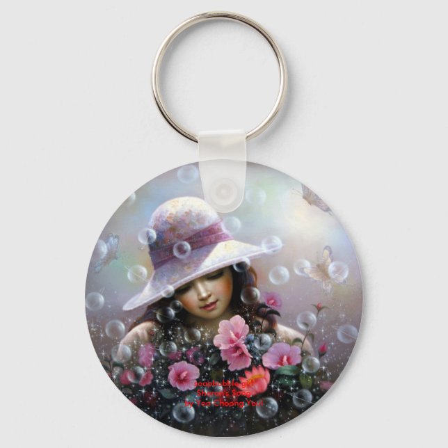 soapbubble girl "Sharon's Song"  Keychain (Front)