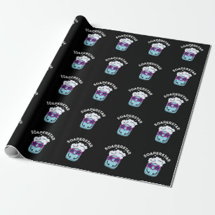 Soaperstar Funny Soap Pun Dark BG Wrapping Paper