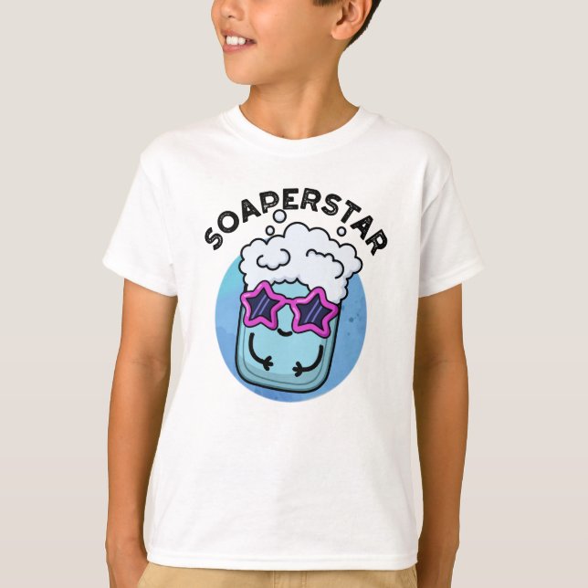 Soaperstar Funny Superstar Soap Pun T-Shirt (Front)