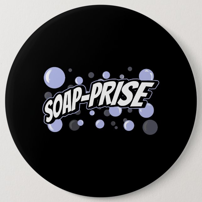 SoapPrise Handmade Craft Fair Soap Making Button (Front)