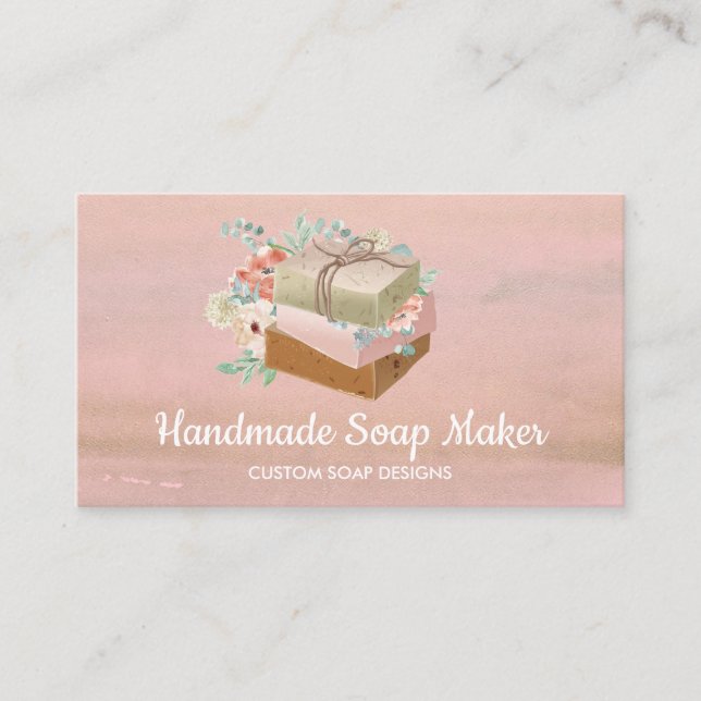 Soaps Rustic Flowers Business Card (Front)
