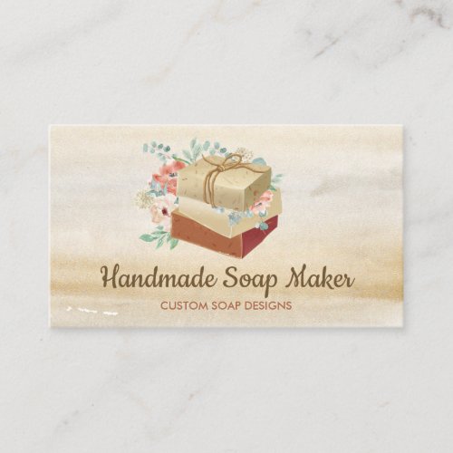 Soaps with Bathtub boho design theme Business Card