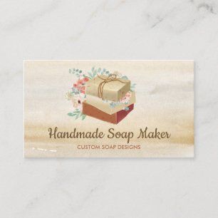 Soaps with Bathtub boho design theme Business Card