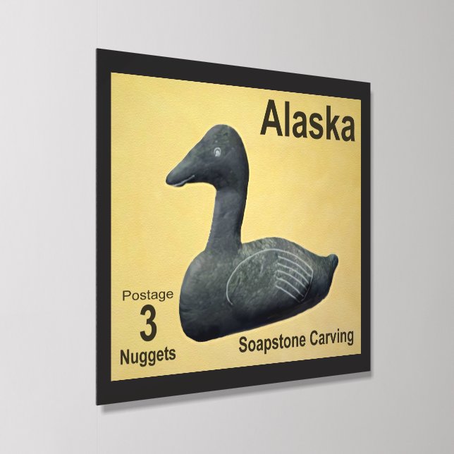 Soapstone Eider - Alaska Postage Acrylic Photo Tile (Angled)