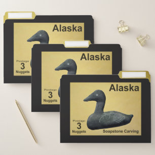 Soapstone Eider - Alaska Postage File Folder