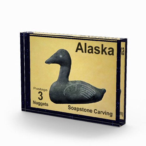 Soapstone Eider _ Alaska Postage Photo Block