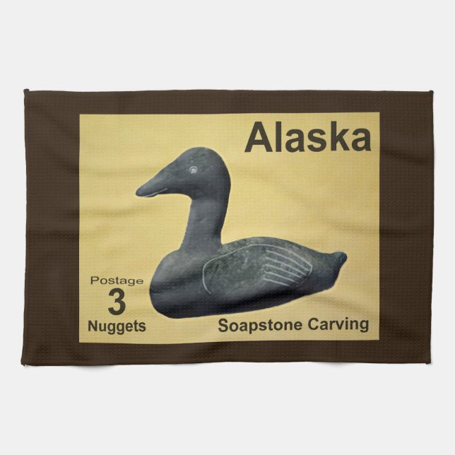 Soapstone Eider Duck Towel (Horizontal)
