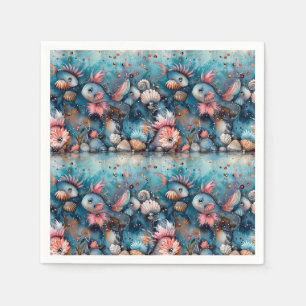 Soapy sea funny fish inhabitants napkins