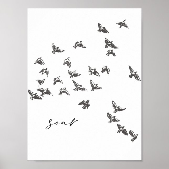 Soar, 8x10 Poster, Motivational Art Decor (Front)