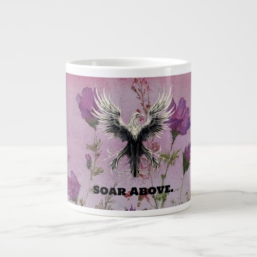 Soar Above with Eagle graphic Giant Coffee Mug