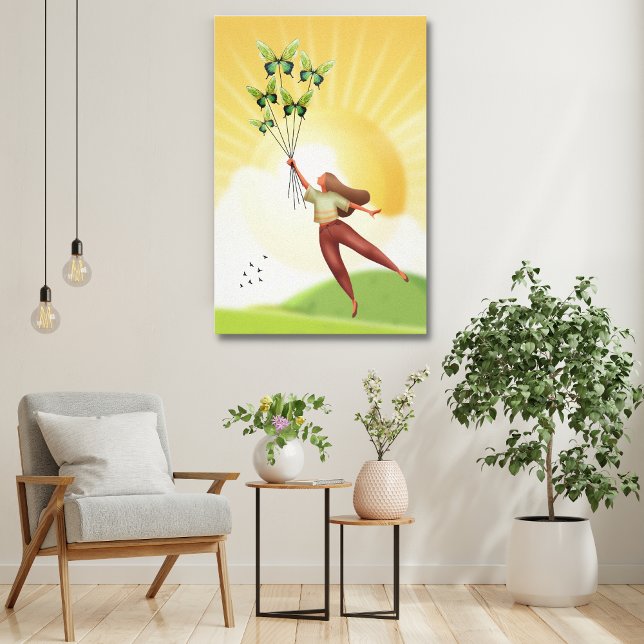 Soar | Girl with Butterflies Canvas Art (Creator Uploaded)