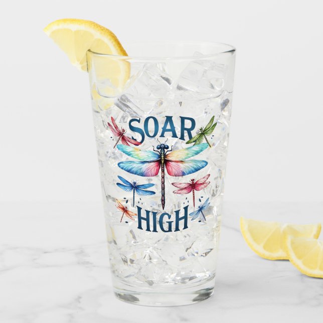 Soar High - Artistic Dragonfly Glass (Front Ice)
