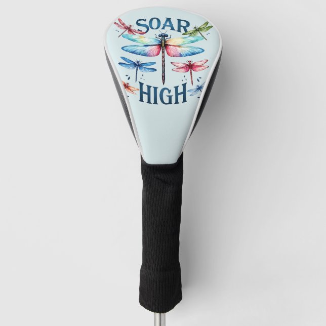 Soar High - Artistic Dragonfly Golf Head Cover (Front)