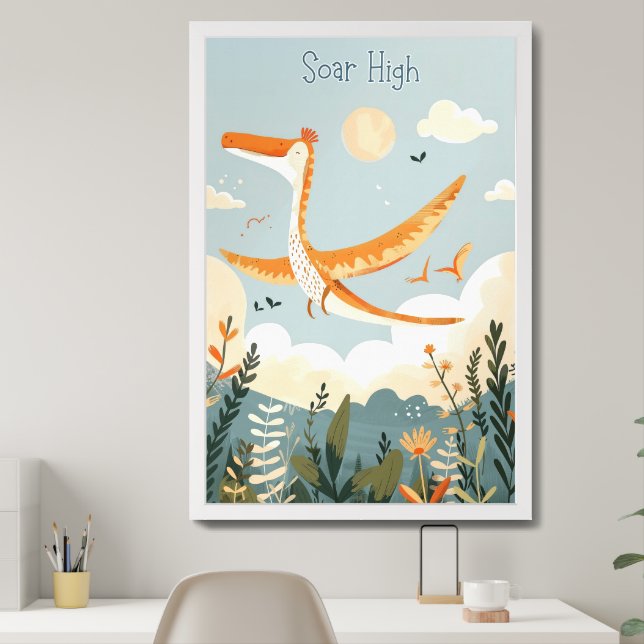 Soar High Dinosaur Kids/ Nursery Wall Art (Home Office)