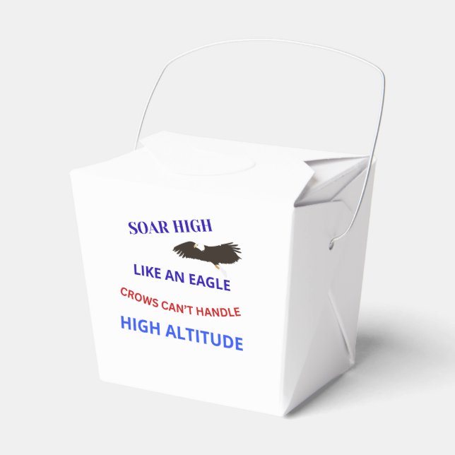 Soar High Like an Eagle  Favor Boxes (Front Side)