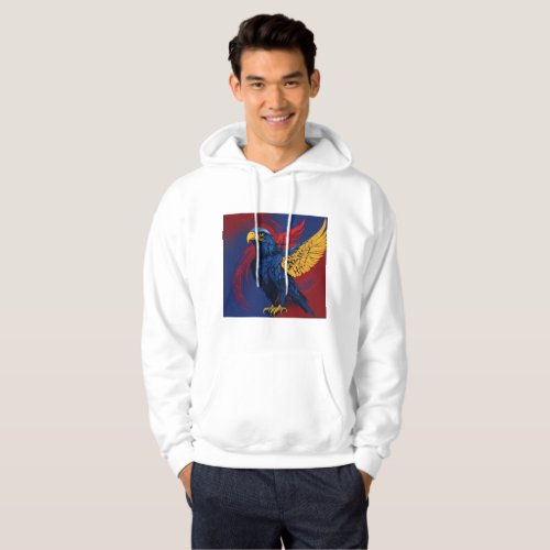 Soar in Style Majestic Eagle Graphic  Hoodie