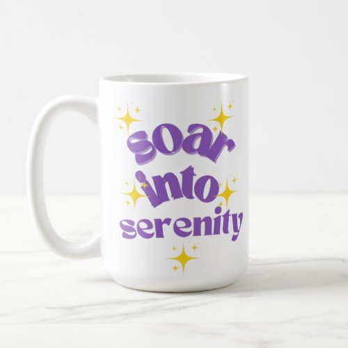 soar into serenity design coffee mug