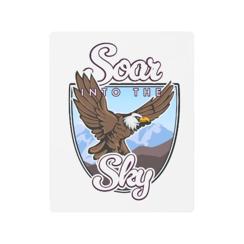 Soar into the Sky logo Metal Print