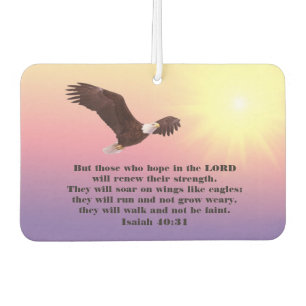 Soar on Wings as Eagles Christian Bible Verse Air Freshener