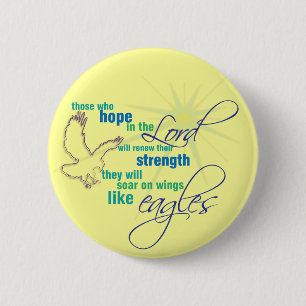 Soar on Wings Christian Scripture button/badge Button