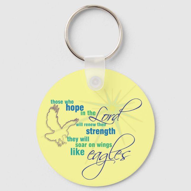 Soar on Wings Christian Scripture keychain (Front)