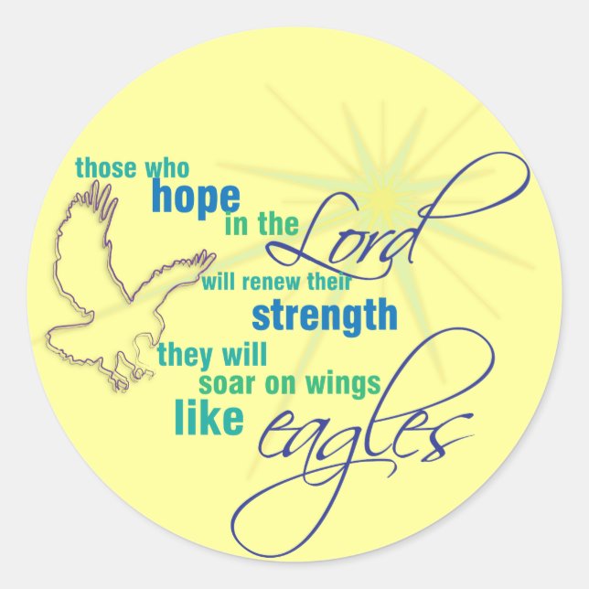 Soar on Wings Christian Scripture stickers (Front)