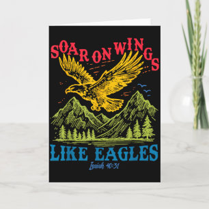 Soar On Wings Like Eagles Isaiah 40_31 Bird Vintag Card