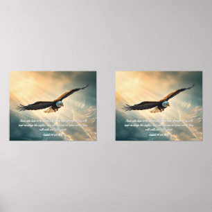 Soar on wings like eagles wall art sets