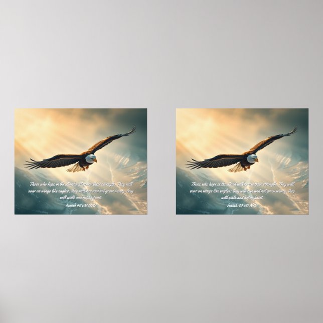 Soar on wings like eagles |  wall art sets (Front)