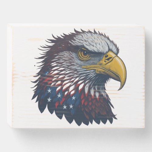 Soar with Freedom American Eagle Wooden Box Sign