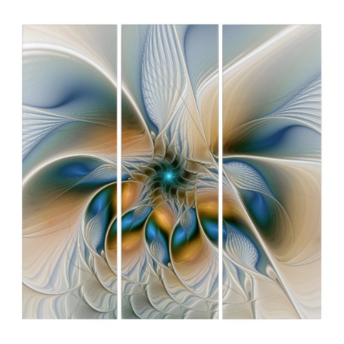 Soaring Abstract Fantasy Fractal Art Triptych