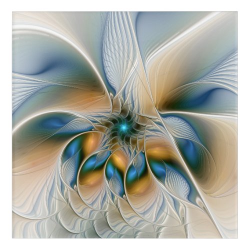 Soaring Abstract Fantasy Fractal Art With Blue