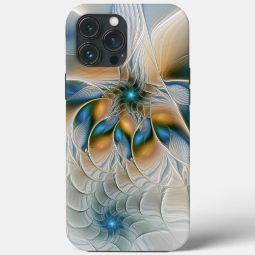 Soaring Abstract Fantasy Fractal Art With Blue iPhone 13 Pro Max Case