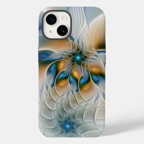 Soaring Abstract Fantasy Fractal Art With Blue Case_Mate iPhone 14 Case