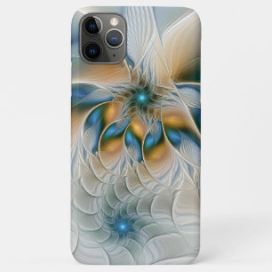 Soaring, Abstract Fantasy Fractal Art With Blue iPhone 11 Pro Max Case