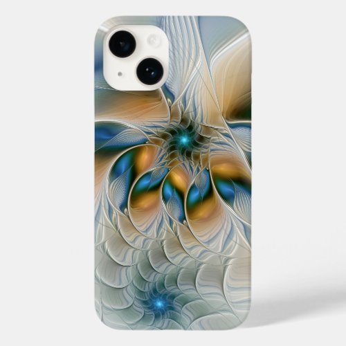 Soaring Abstract Fantasy Fractal Art With Blue Case_Mate iPhone 14 Case