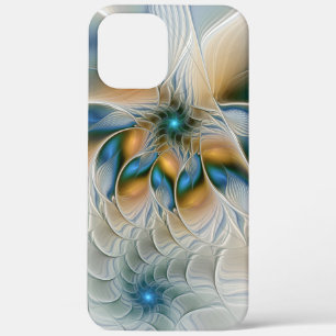 Soaring, Abstract Fantasy Fractal Art With Blue iPhone 12 Pro Max Case