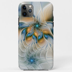 Soaring, Abstract Fantasy Fractal Art With Blue iPhone 11 Pro Max Case