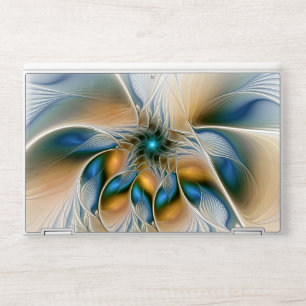 Soaring, Abstract Fantasy Fractal Art With Blue HP Laptop Skin