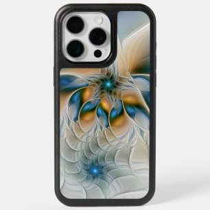 Soaring, Abstract Fantasy Fractal Art With Blue iPhone 15 Pro Max Case
