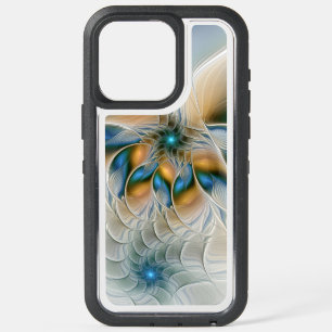 Soaring, Abstract Fantasy Fractal Art With Blue iPhone 15 Pro Max Case