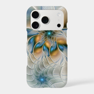 Soaring, Abstract Fantasy Fractal Art With Blue iPhone 17 Pro Case