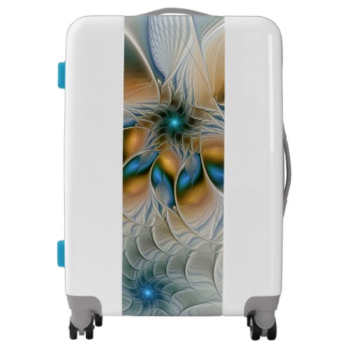 Soaring Abstract Fantasy Fractal Art With Blue Luggage