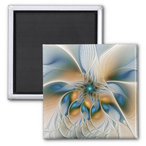 Soaring Abstract Fantasy Fractal Art With Blue Magnet