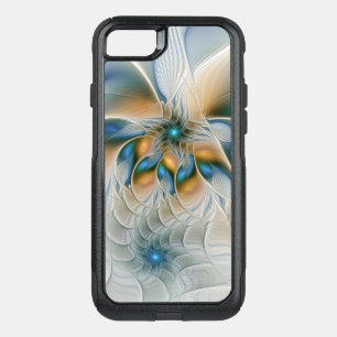 Soaring, Abstract Fantasy Fractal Art With Blue OtterBox Commuter iPhone SE/8/7 Case
