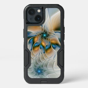 Soaring, Abstract Fantasy Fractal Art With Blue iPhone 13 Case