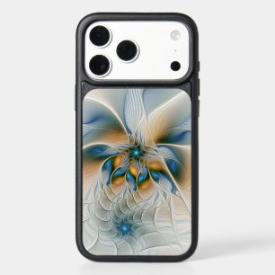 Soaring, Abstract Fantasy Fractal Art With Blue iPhone 17 Pro Max Case