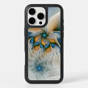 Soaring, Abstract Fantasy Fractal Art With Blue iPhone 16 Pro Max Case
