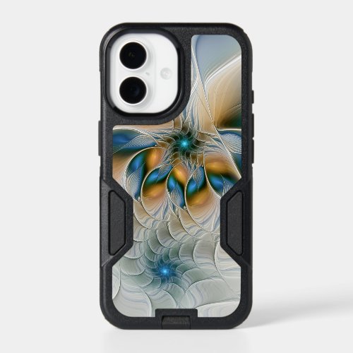 Soaring, Abstract Fantasy Fractal Art With Blue iPhone 17 Case